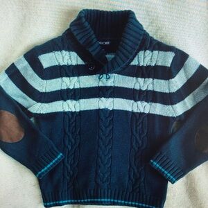 Children's Navy and Gray Striped Sweater
